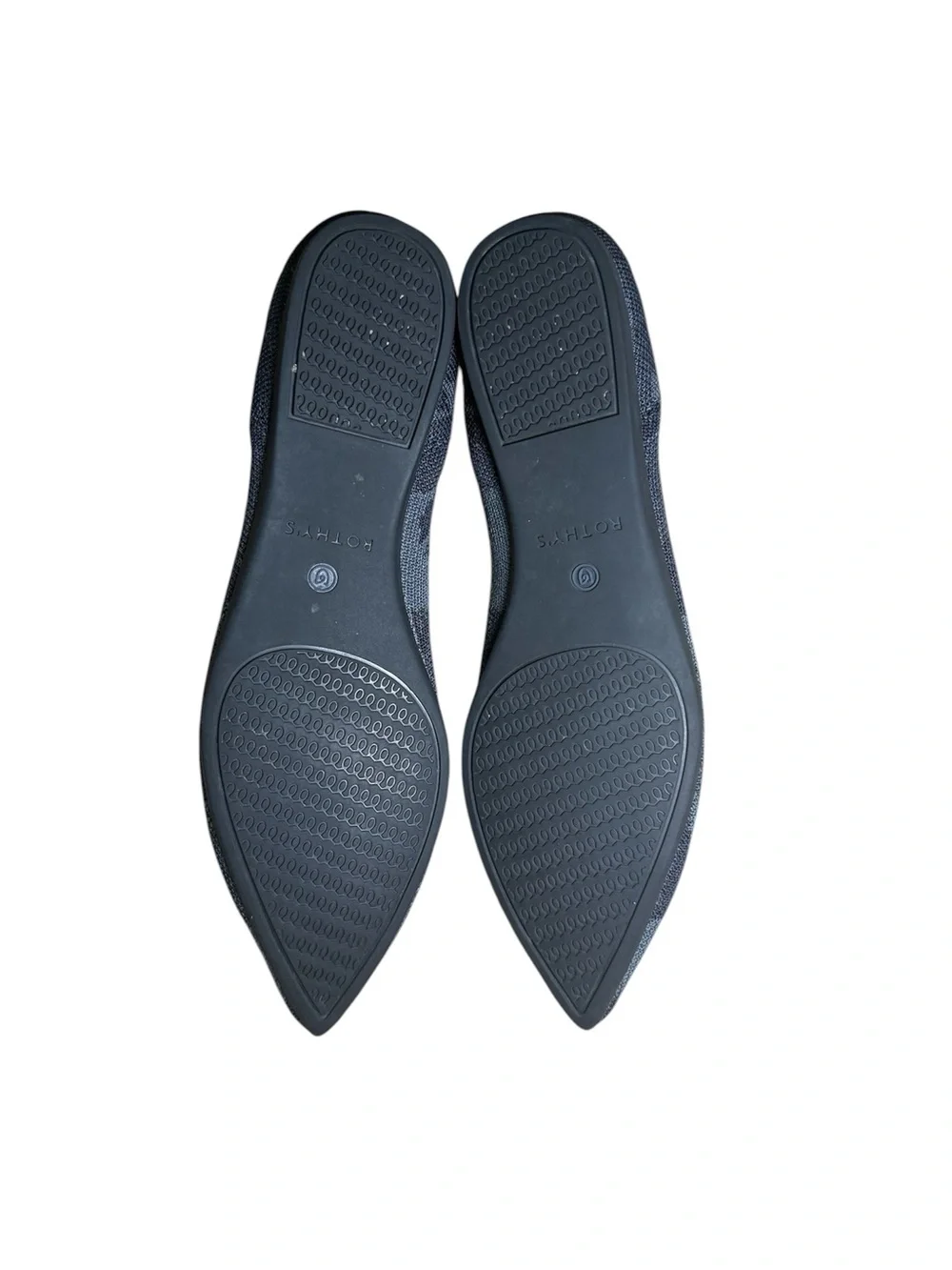 Rothy's The Point Black Camo Pointed Toe Flats Size 8.5 w/ Box